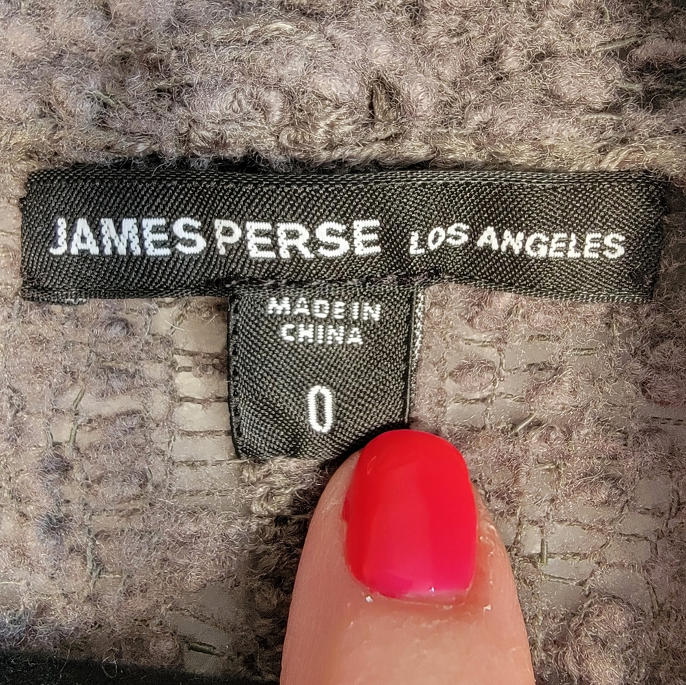 James Perse Wool Shawl Collar Open Cardigan Sweater in Gray, Size 0 (XS) - Picture 2 of 14